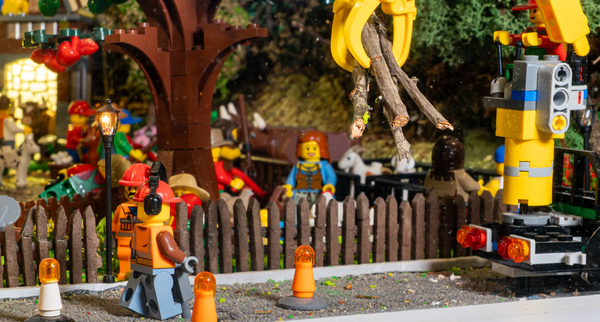 Prace drogowe w mieście LEGO City – makieta Muzeum Klocków Karpacz